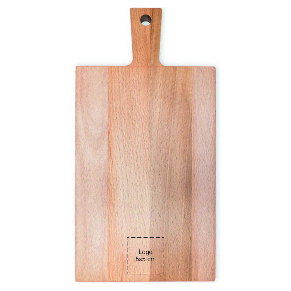 Schneidebrett mit Griff Buche 37x19 cm (ohne Saftrinne)
