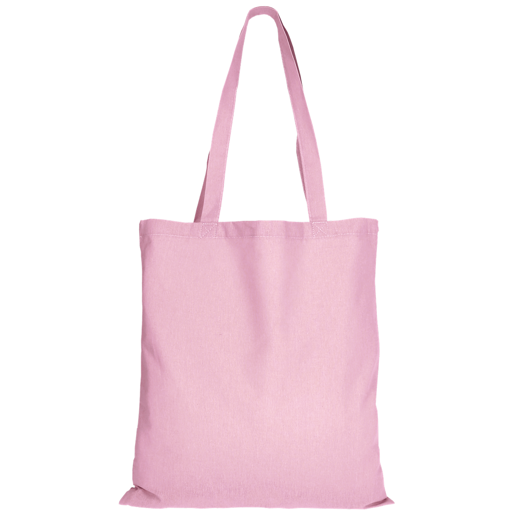 Baumwolltasche - OEKO-TEX® , ca. 140 g/m², mit zwei langen Henkeln - rosa