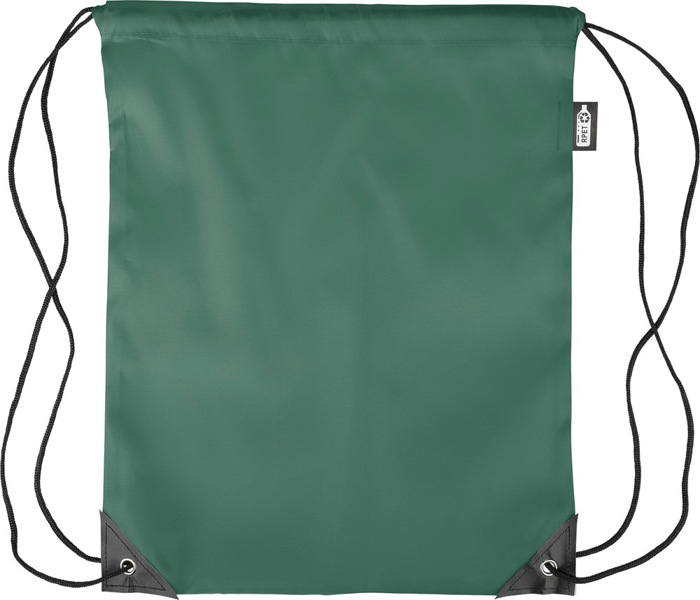 rPET 210D Polyester Rucksack mit Kordelzug Calix - grün