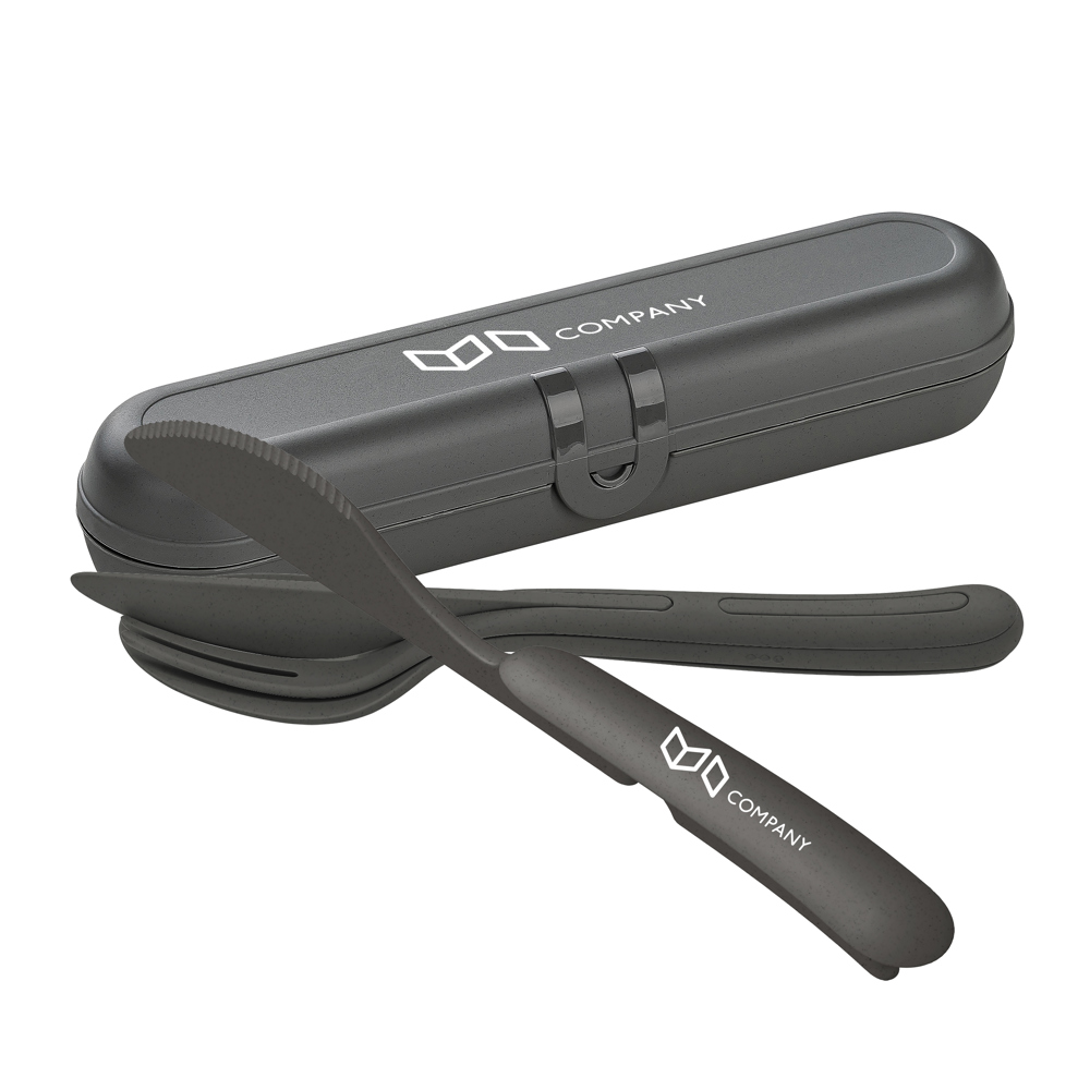Koziol KLIKK READY Besteck Etui + Besteckset