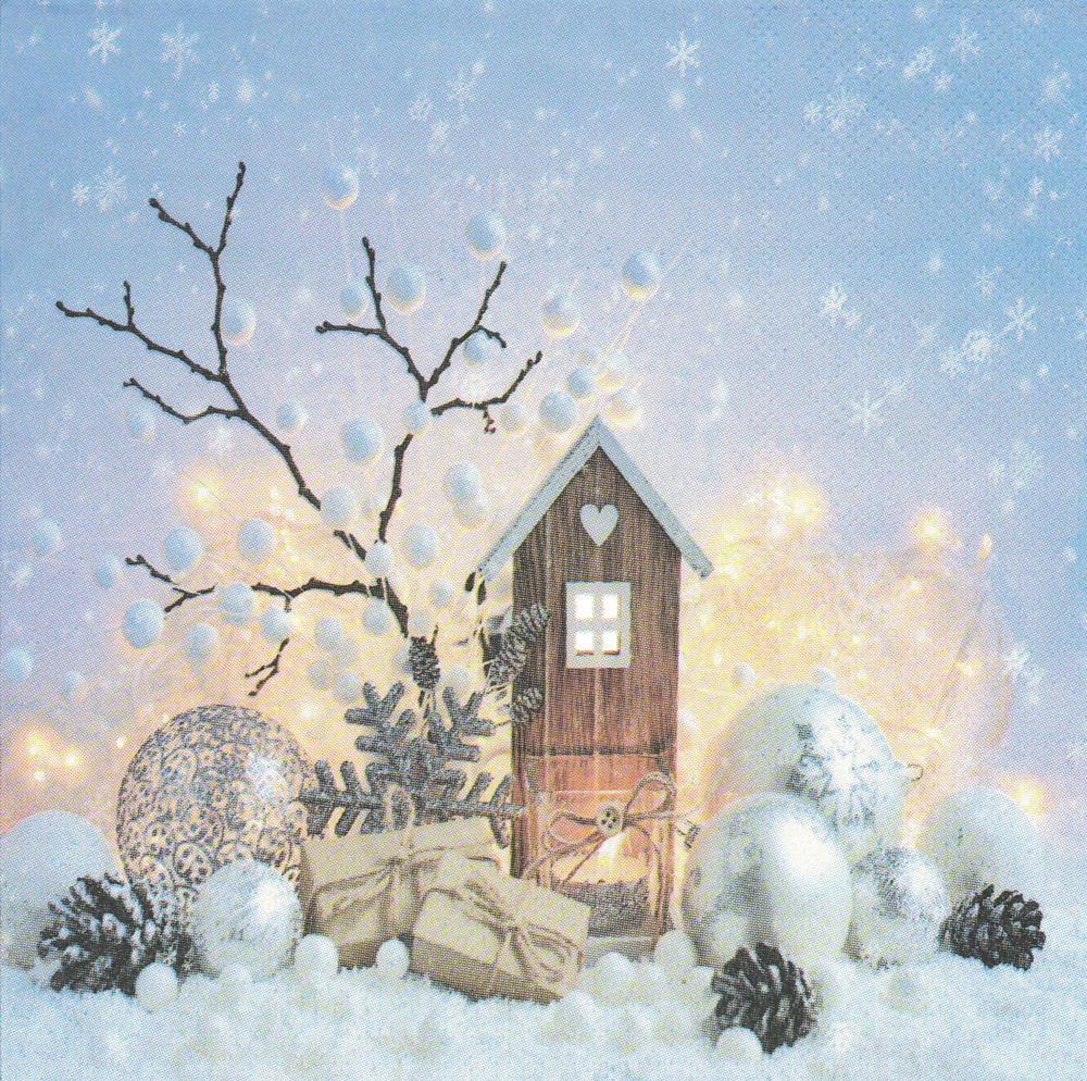 Große Tissue-Servietten "Winteridylle"