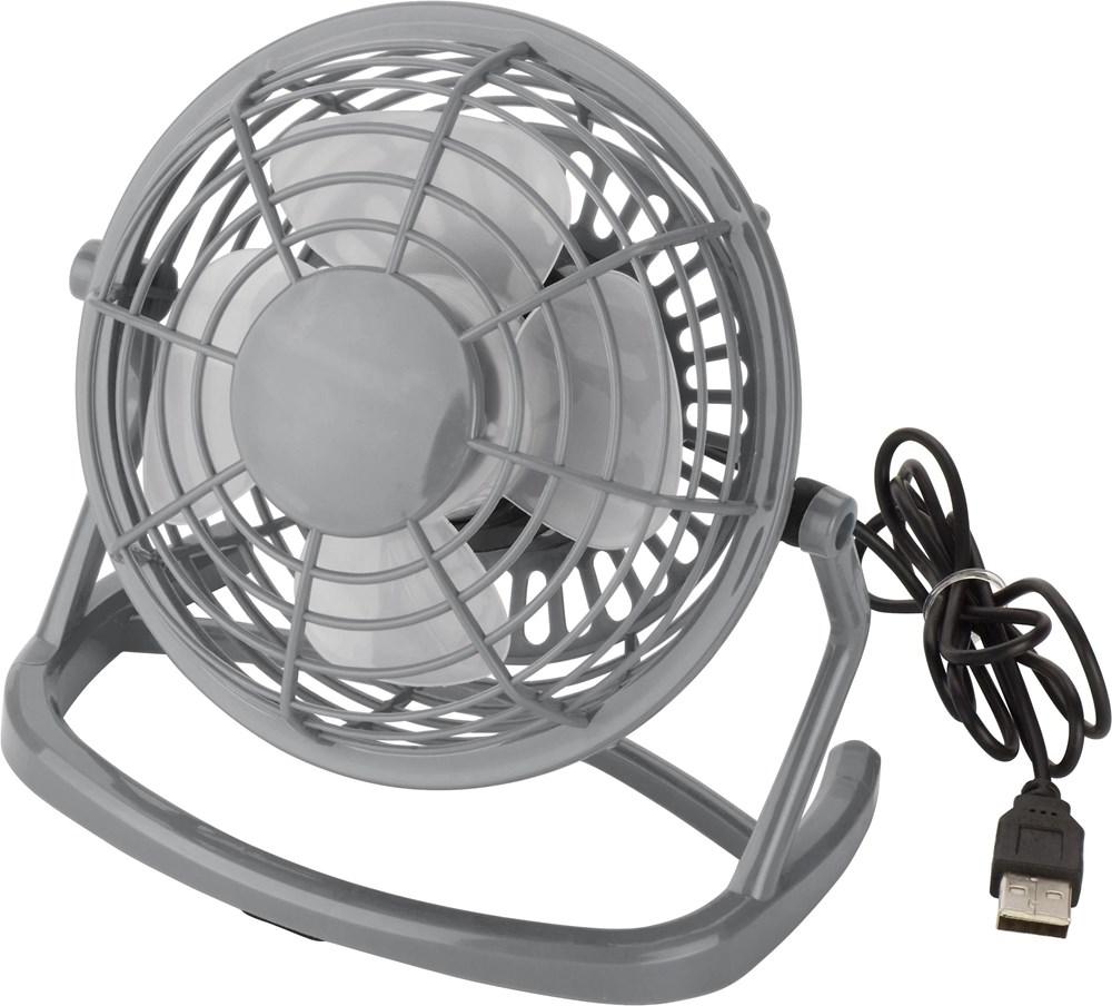 USB-Ventilator aus Kunststoff Preston - grau