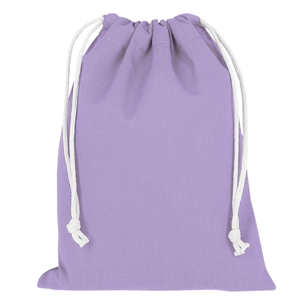 Baumwoll-Zuziehbeutel, OEKO-TEX®, 15 x 20 cm, ca. 140 g/m² - lavendel