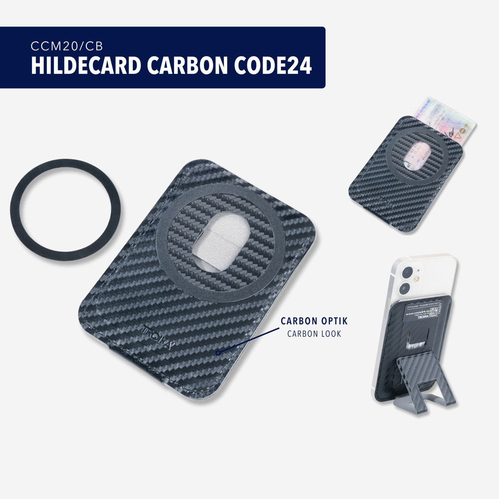 TROIKA Kartenetui HILDECARD CARBON CODE24