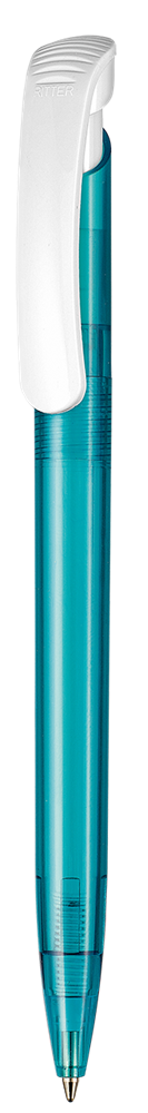 Kugelschreiber CLEAR TRANSPARENT S - türkis TR/FR