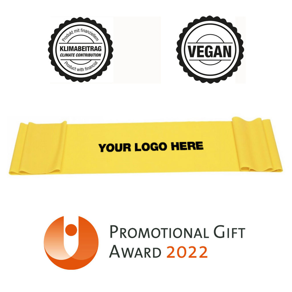 Fitnessband gelb (mittel) - vegan & aus Naturlatex - ab 400 St.
