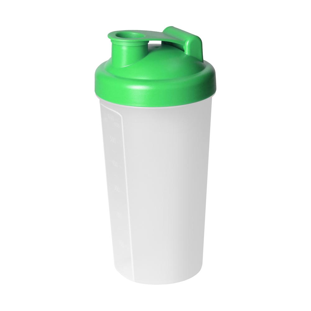 Shaker "Protein", 0,60 l - standard-grün/transparent