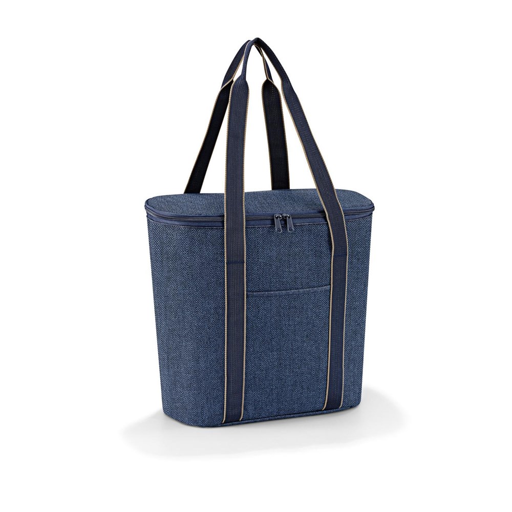 thermoshopper - herringbone dark blue
