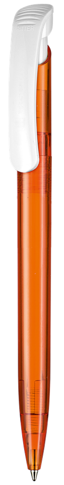 Kugelschreiber CLEAR TRANSPARENT S - flamingo-orange TR/FR