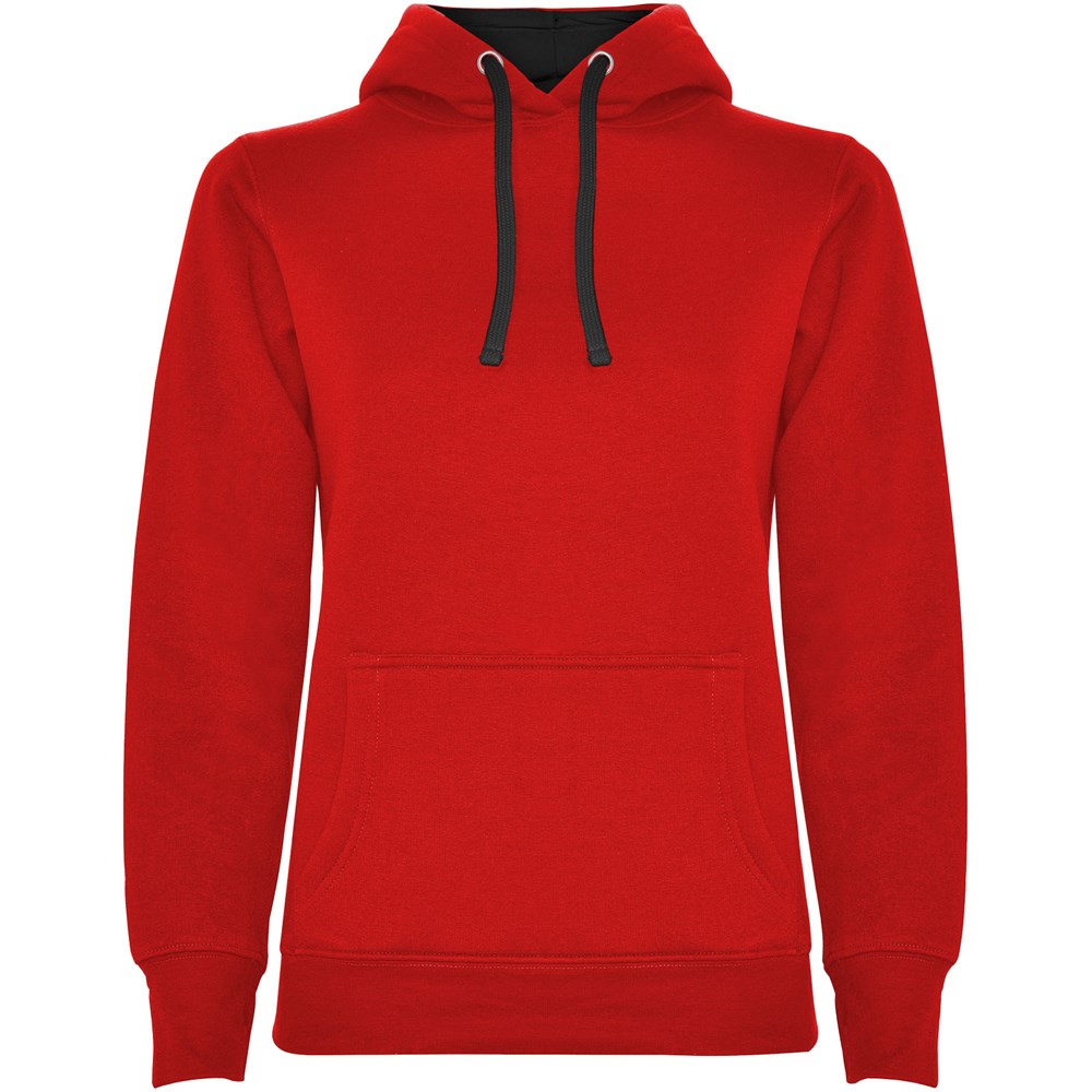 Urban Kapuzenpullover für Damen - rot, schwarz