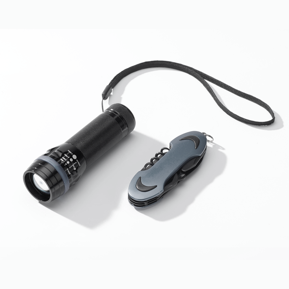 Set Colorado I: LED-Taschenlampe und Taschenmesser