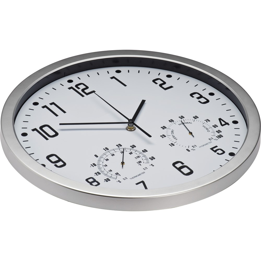Wanduhr mit Hygro - und Thermometer MALCOLM