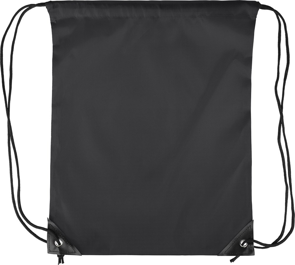 210D Polyester Kordelzug Rucksack Isolde - schwarz