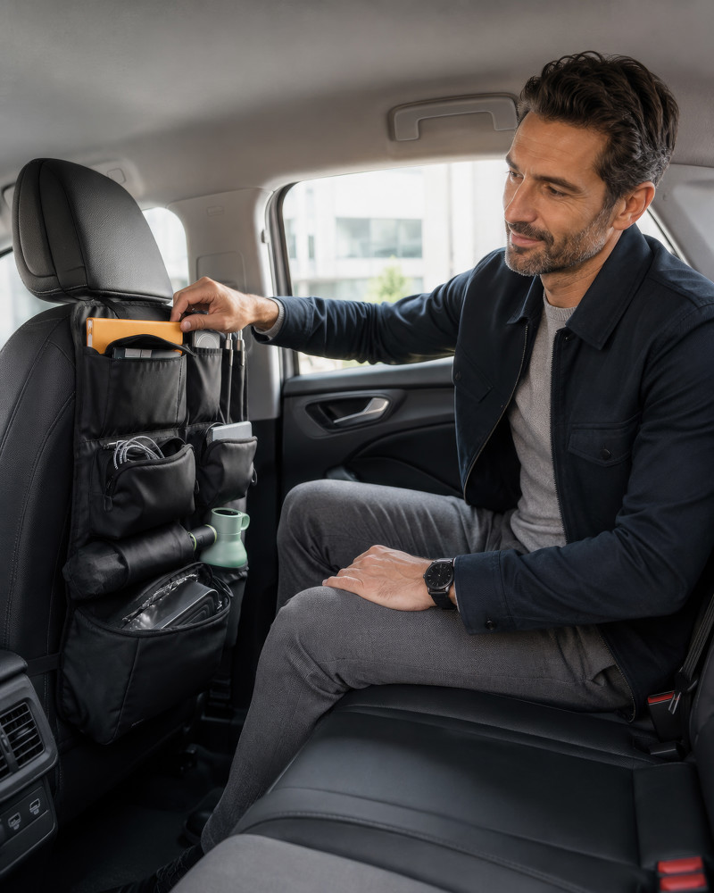 TROIKA Auto Rücksitz-Organizer TROIKA BLACK CAR ORGANIZER