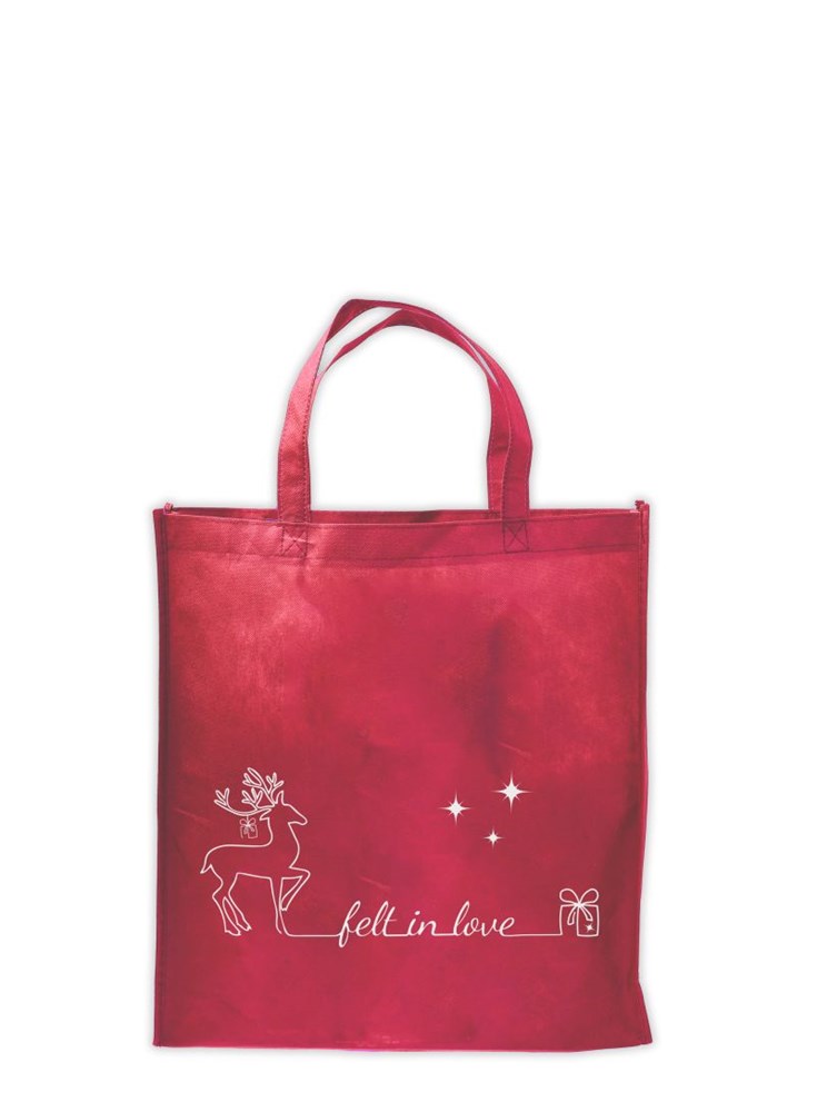 Mittlere Motivtasche "Hirsch liebt Geschenk"