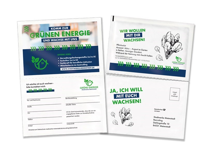 Coupon-Samenpostkarte XL