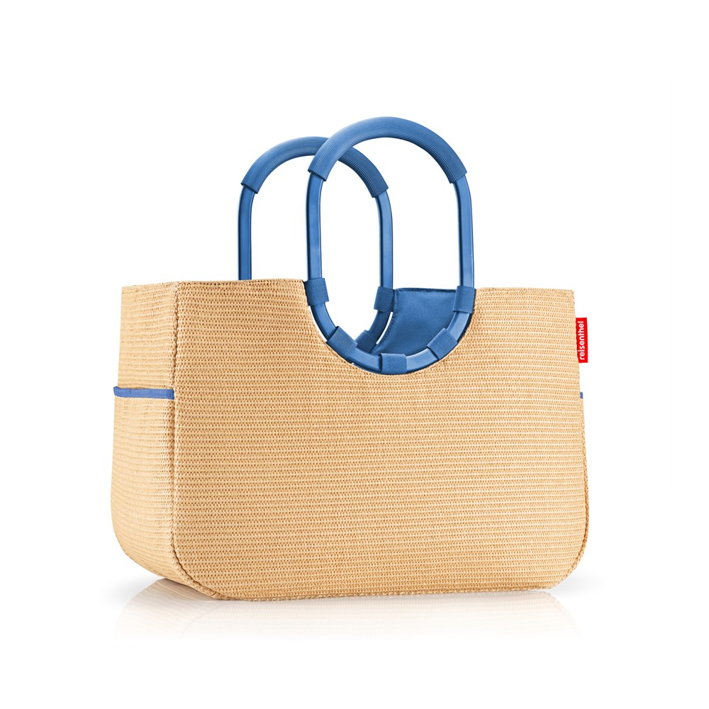 loopshopper L - frame raffia blue