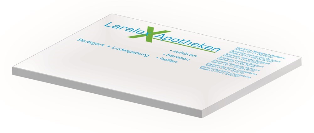 Kleine Haftnotizer inkl. 4-farbigem Fotodruck