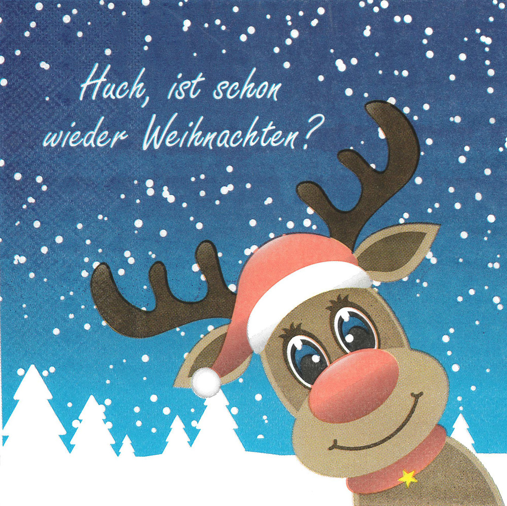 Große Tissue-Servietten "Huch, ist denn..."