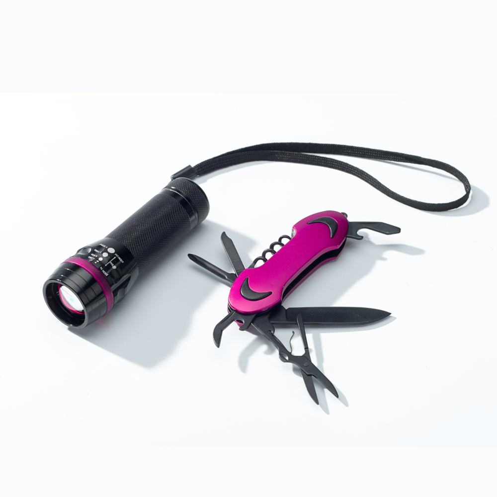 Set Colorado I: LED-Taschenlampe und Taschenmesser