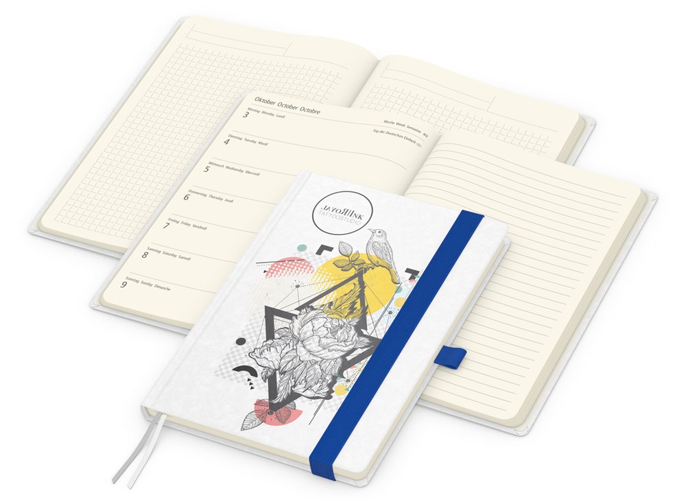Wochenplaner Match-Hybrid Creme Bestseller - Mittelblau