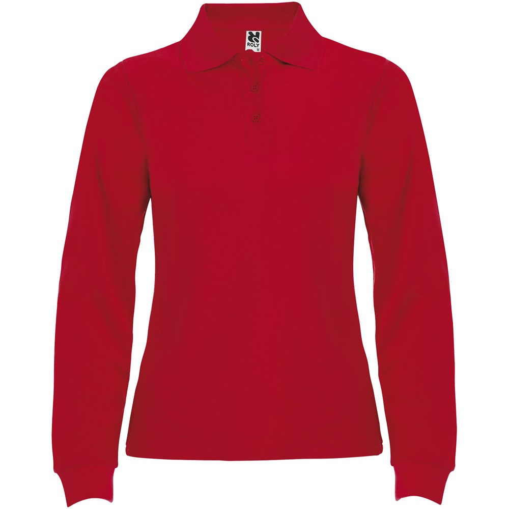 Estrella Langarm Poloshirt für Damen - rot