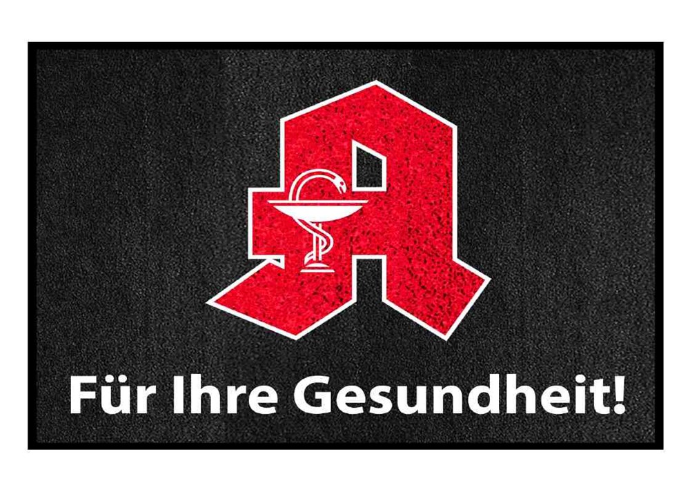 PREMIUM Schmutzfangmatte "Apotheken-A"  Maße 150 x 85 cm, in Dunkelgrau, Querformat
