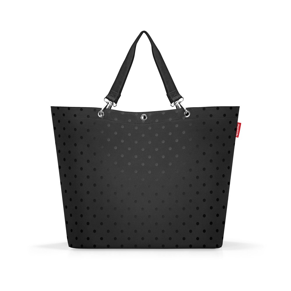 shopper XL - glossy dots black