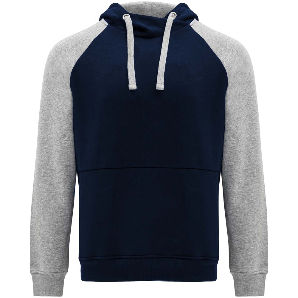 Badet zweifarbiger Kapuzenpullover für Kinder - Navy Blue, heather grau