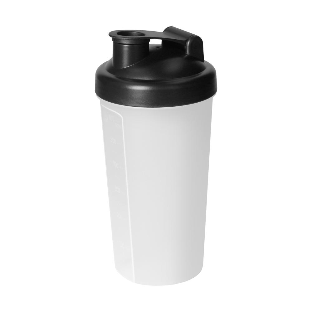 Shaker "Protein", 0,60 l - schwarz/transparent