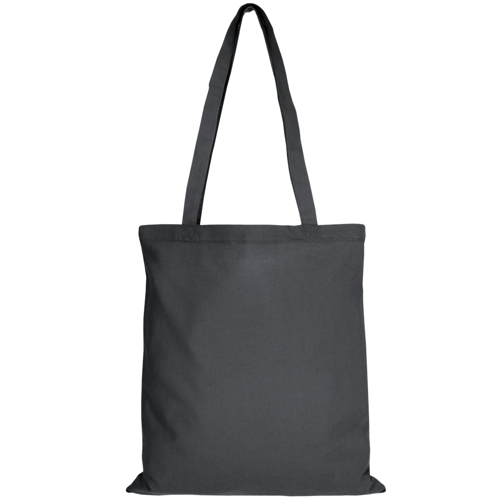 Baumwolltasche - OEKO-TEX® , ca. 140 g/m², mit zwei langen Henkeln - anthrazit